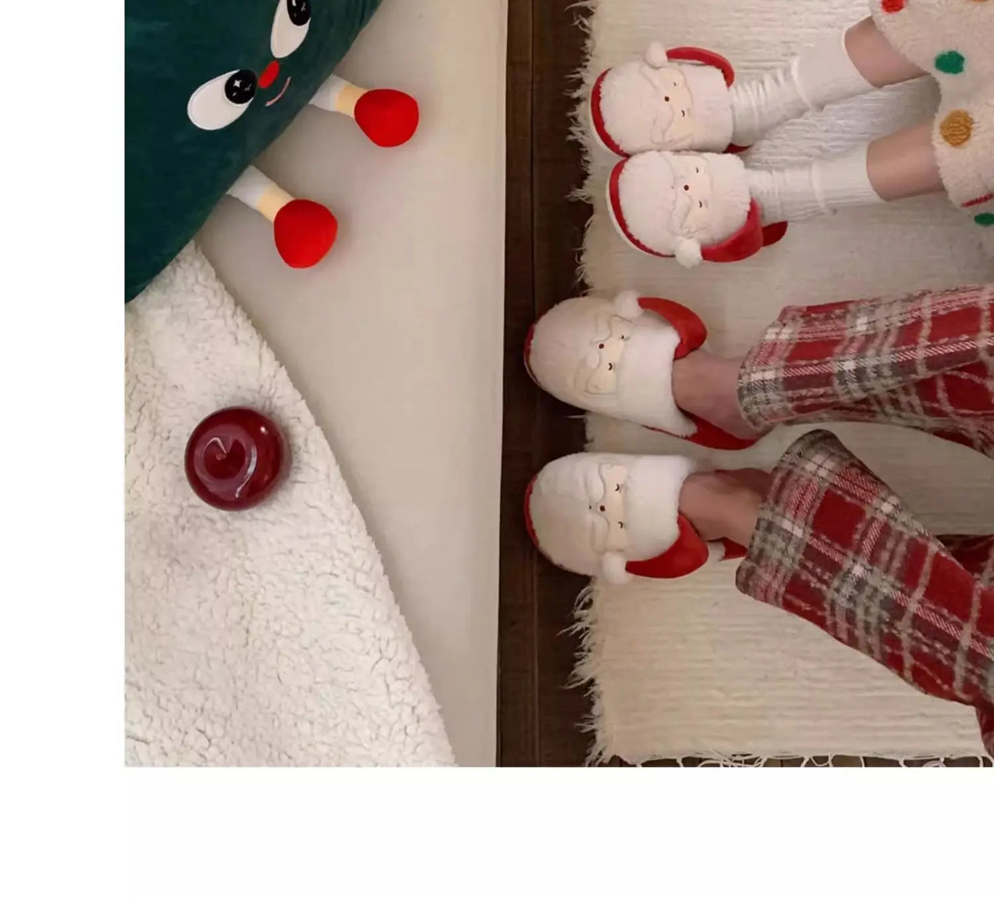 π Couple Christmas Plush Slippers β Quirkytoes Edition π