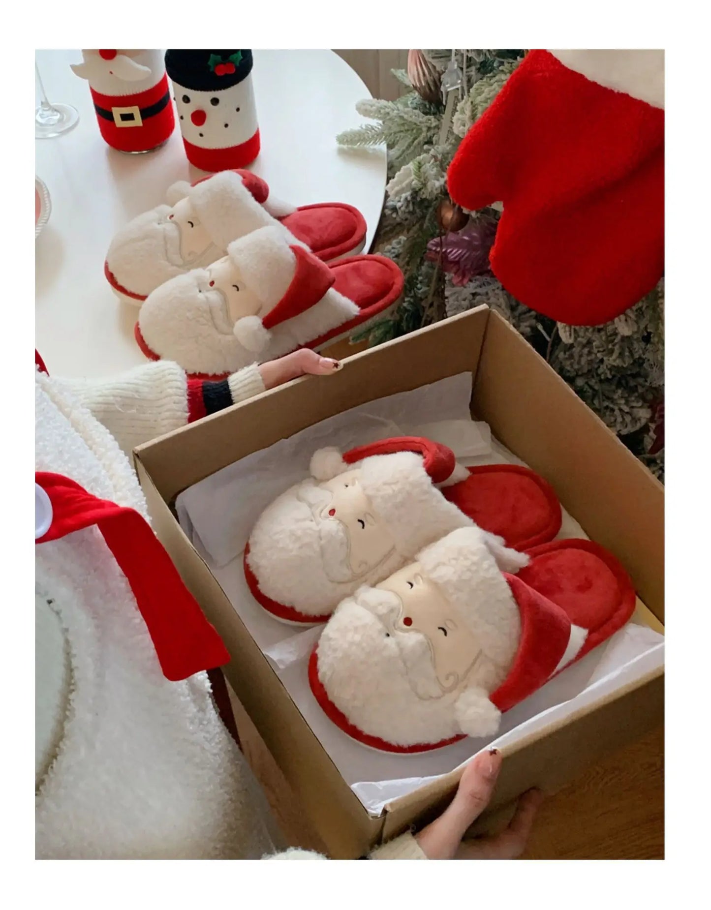 π Couple Christmas Plush Slippers β Quirkytoes Edition π