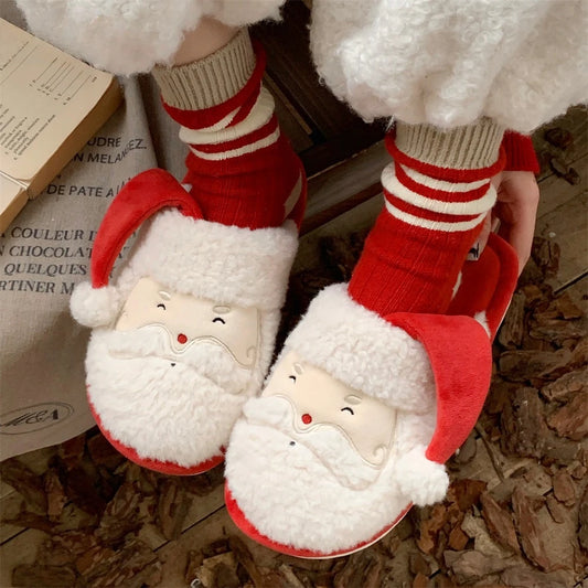 🎄 Couple Christmas Plush Slippers – Quirkytoes Edition 🎅