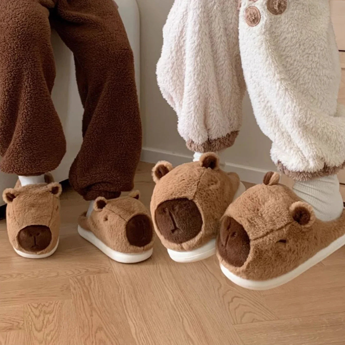 𦫠CozyBara Plush Slippers β Quirkytoes π