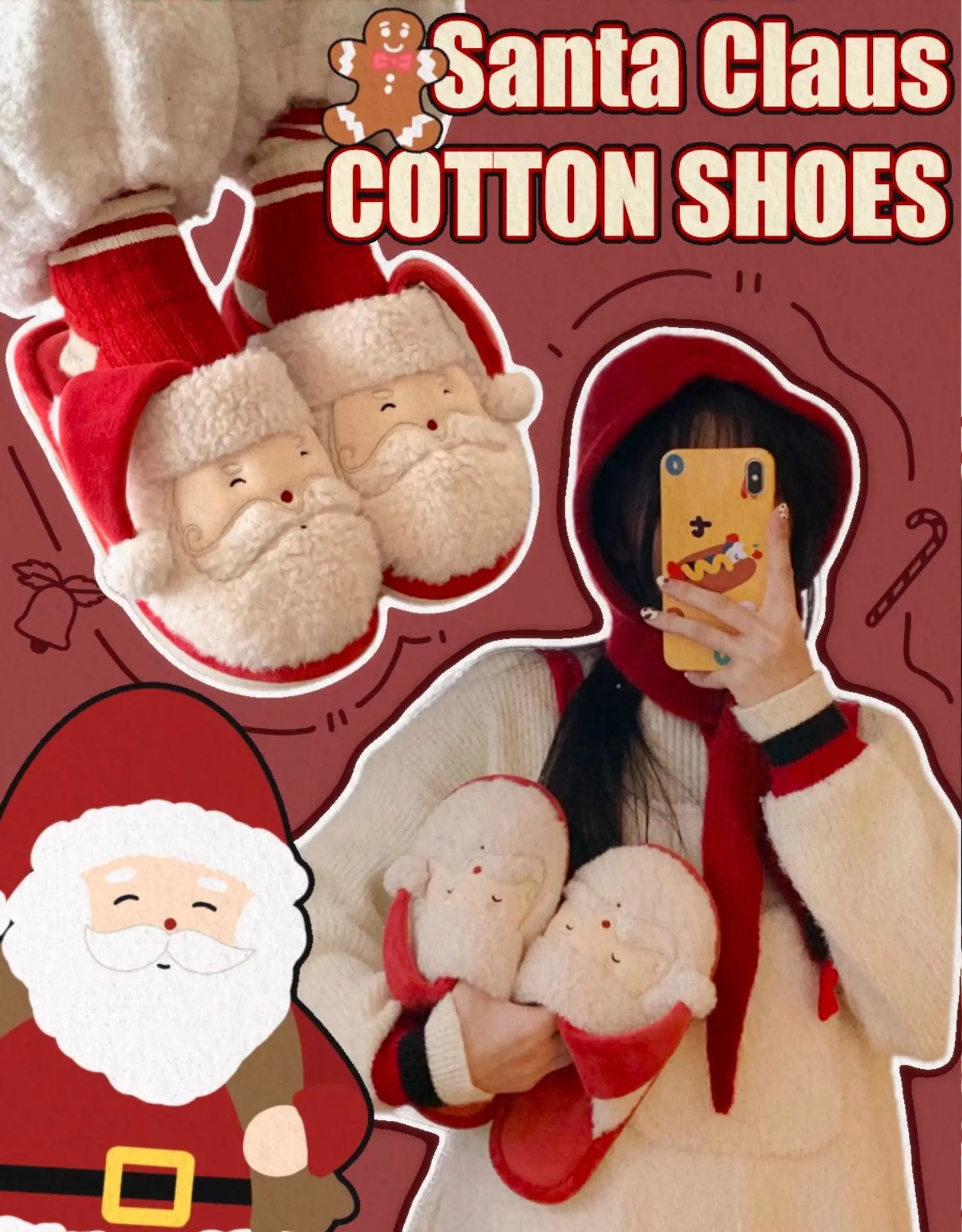 π Couple Christmas Plush Slippers β Quirkytoes Edition π