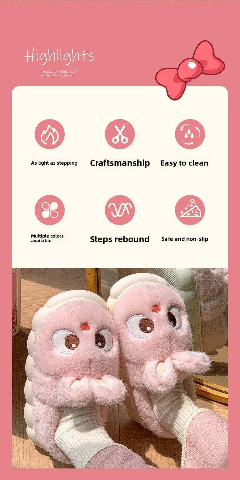 π§Έ Fluffies Cotton Slippers β Quirkytoes π