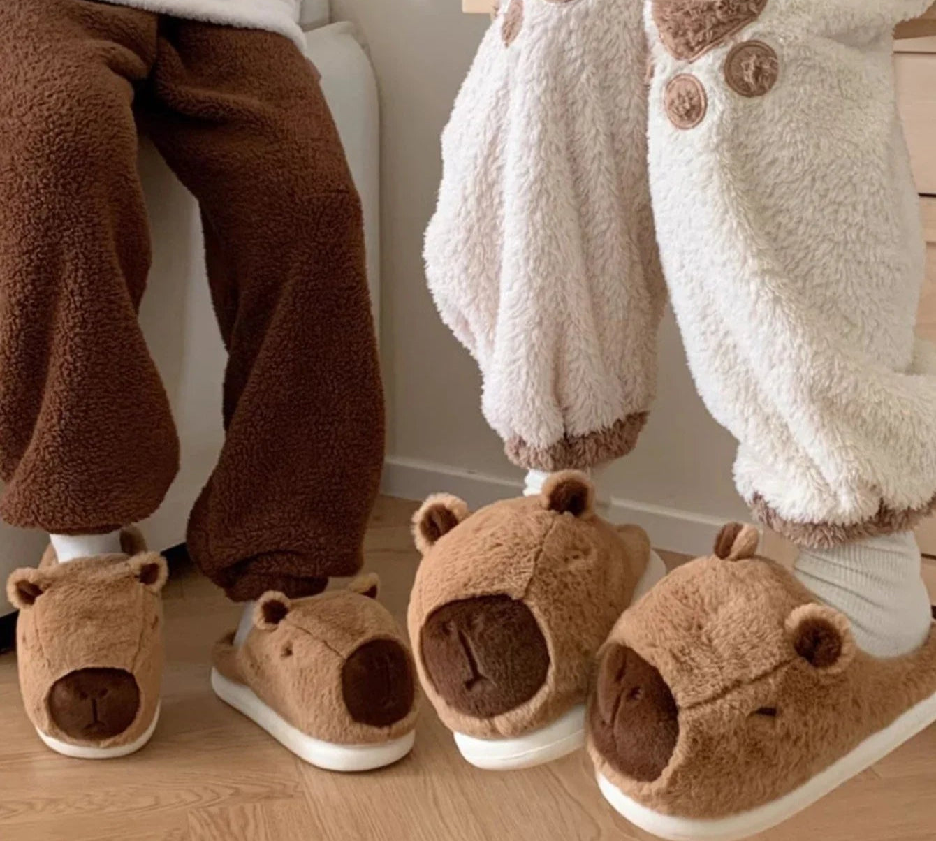 𦫠CozyBara Plush Slippers β Quirkytoes π