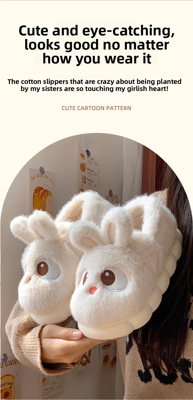 🧸 Fluffies Cotton Slippers – Quirkytoes 💛