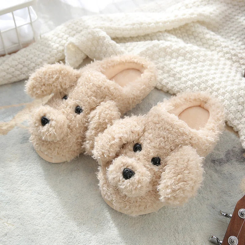 🐶 PupPaws Plush Slippers – Quirkytoes 🐾