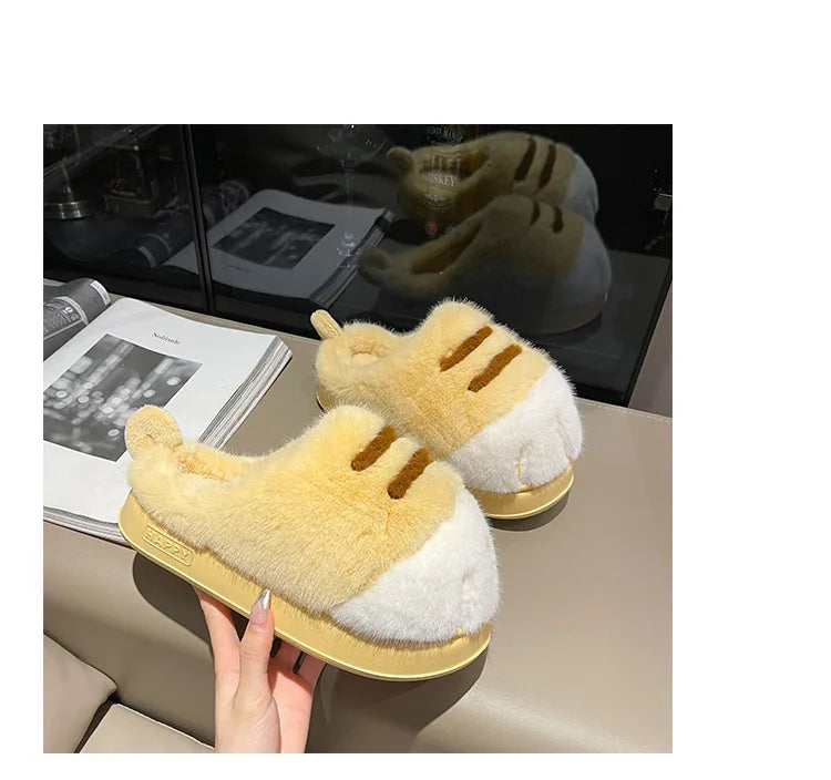 🐯 PurrClaws Plush Slippers – Quirkytoes 🐾
