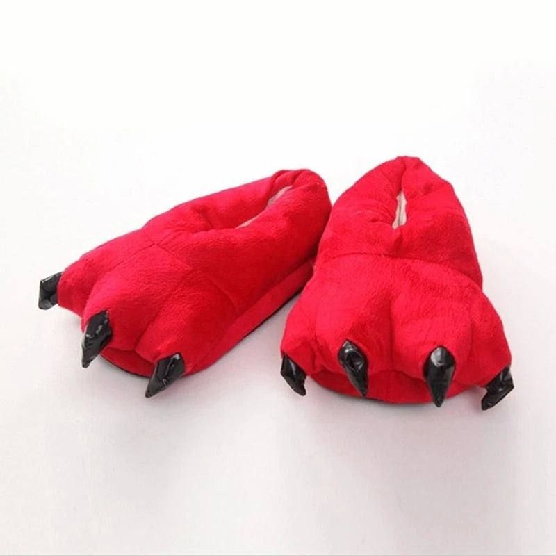 🦖 Clawzy Plush Slippers – Quirkytoes 🐾