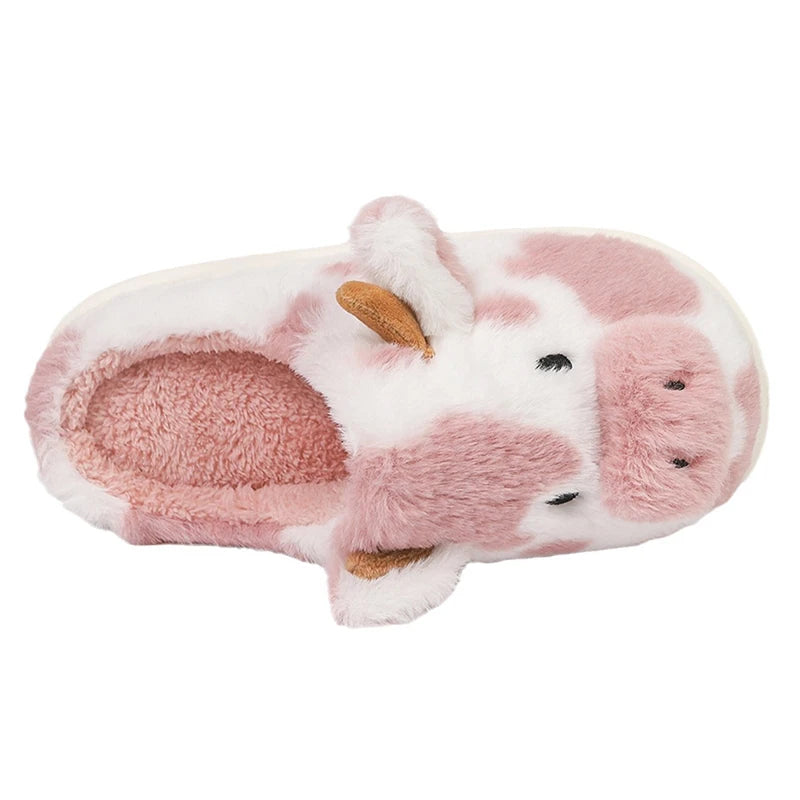 🐄 Moozy Plush Slippers – Quirkytoes 🐾