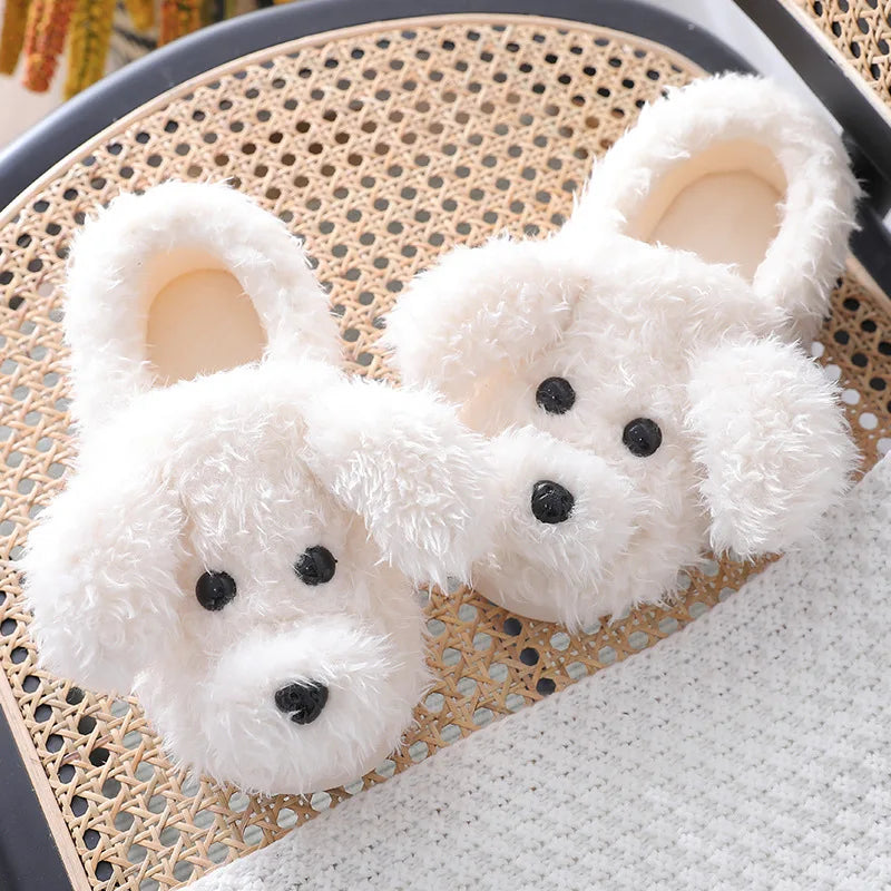 🐶 PupPaws Plush Slippers – Quirkytoes 🐾