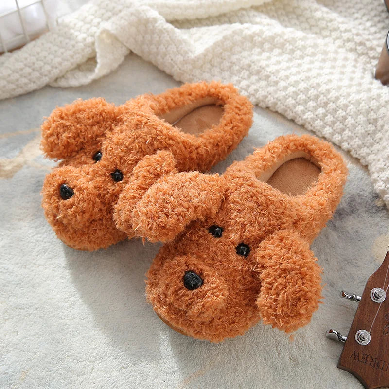 🐶 PupPaws Plush Slippers – Quirkytoes 🐾