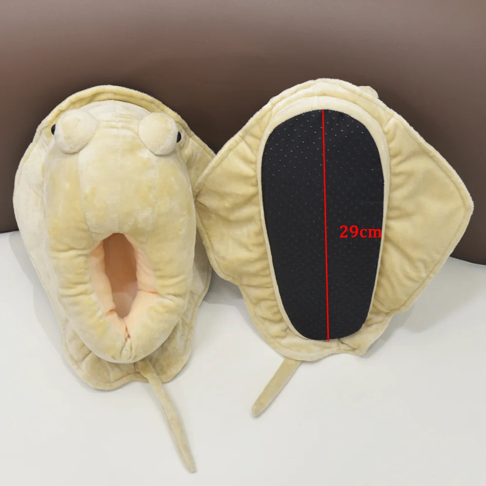 Quirkytoes Manta rays Plush Slippers 🐾