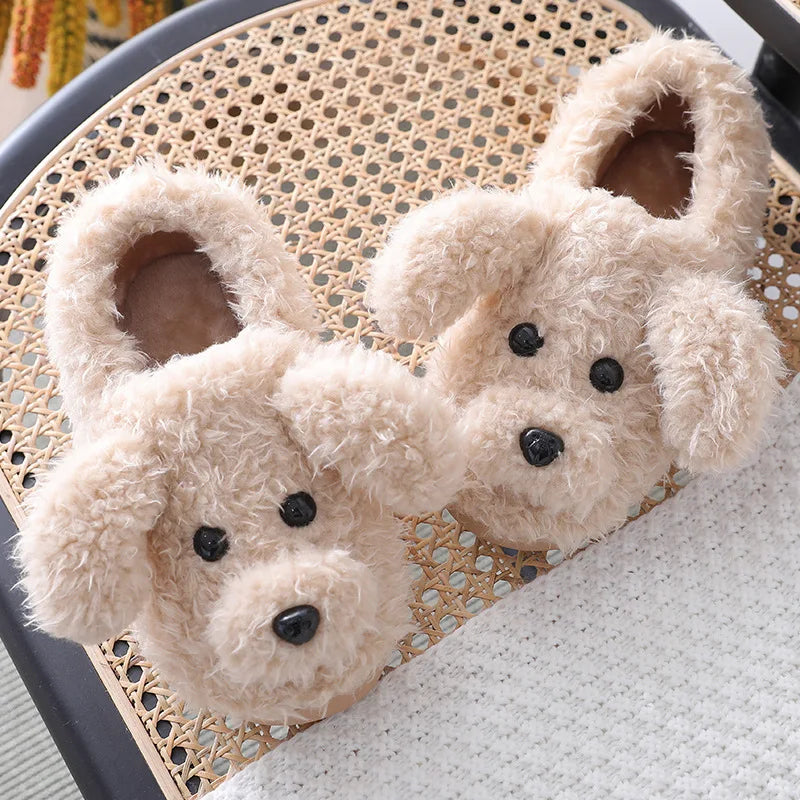 🐶 PupPaws Plush Slippers – Quirkytoes 🐾