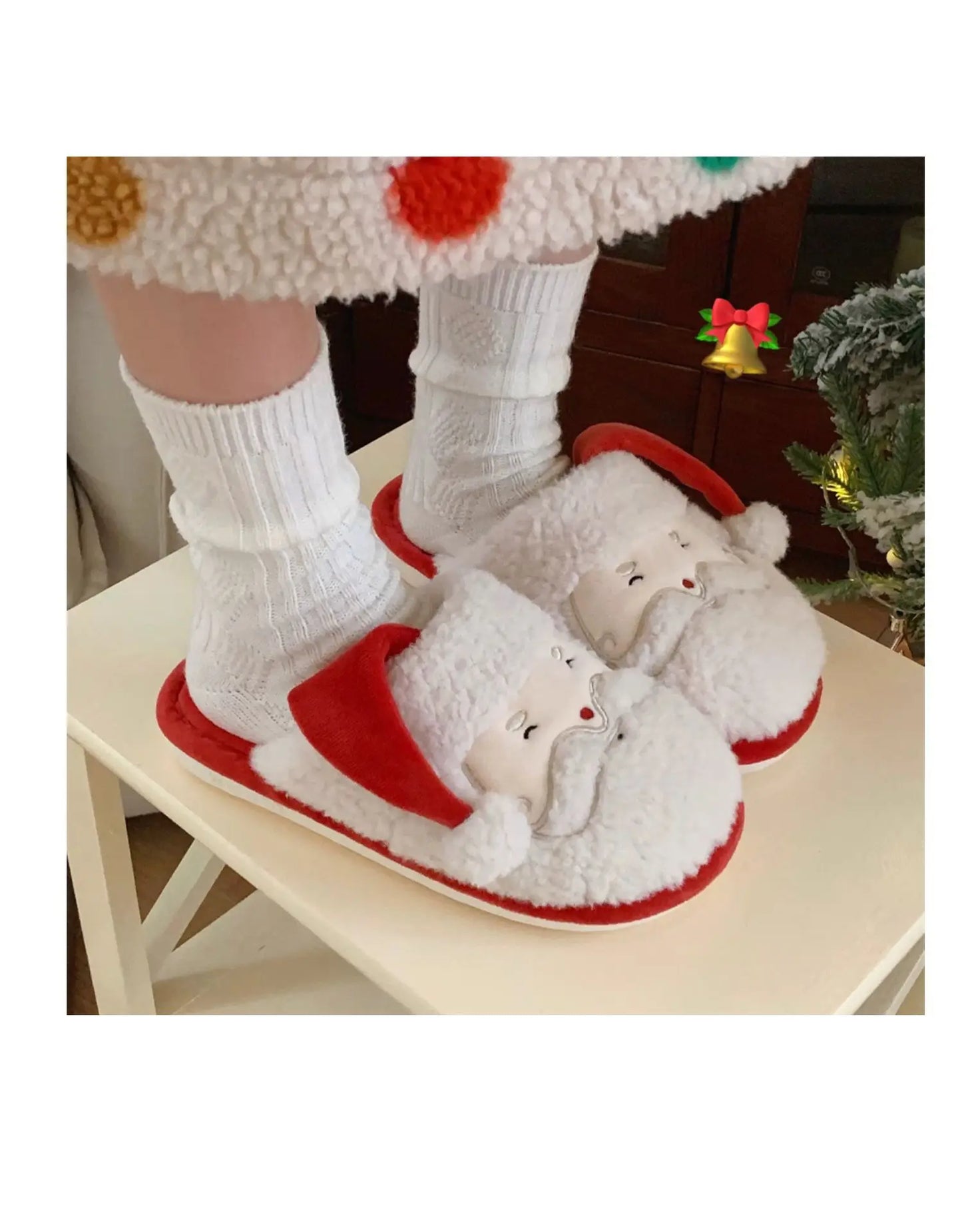 🎄 Couple Christmas Plush Slippers – Quirkytoes Edition 🎅