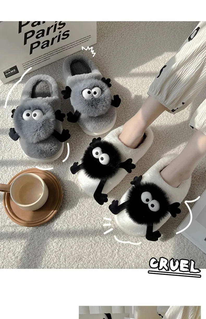 🎀 Funny Plush Slippers – Quirkytoes Edition 🐰