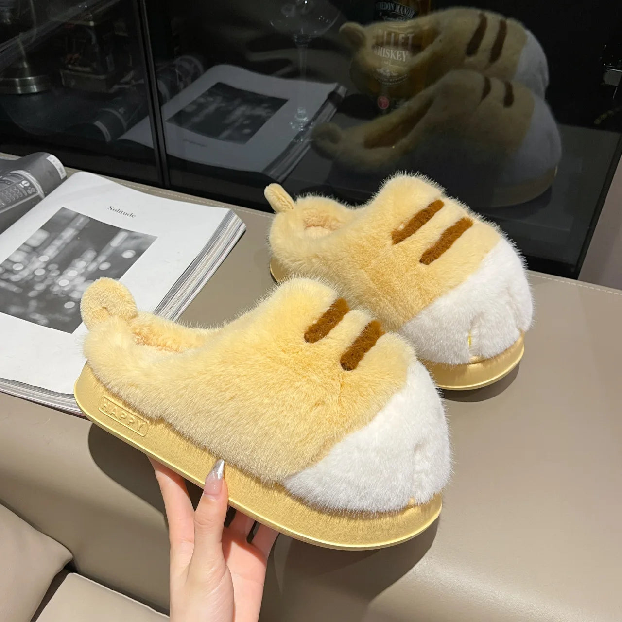 🐯 PurrClaws Plush Slippers – Quirkytoes 🐾