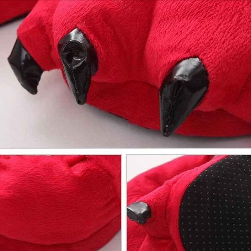 🦖 Clawzy Plush Slippers – Quirkytoes 🐾
