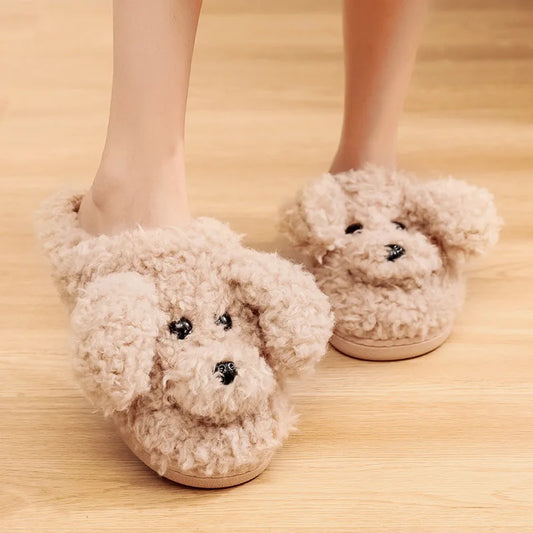 🐶 PupPaws Plush Slippers – Quirkytoes 🐾