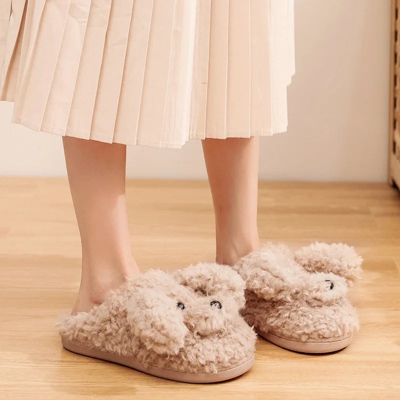 🐶 PupPaws Plush Slippers – Quirkytoes 🐾