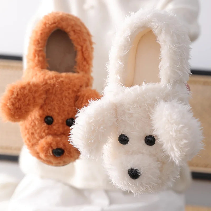 🐶 PupPaws Plush Slippers – Quirkytoes 🐾