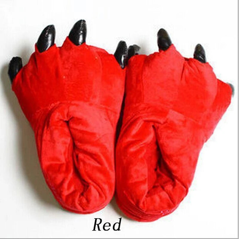 🦖 Clawzy Plush Slippers – Quirkytoes 🐾