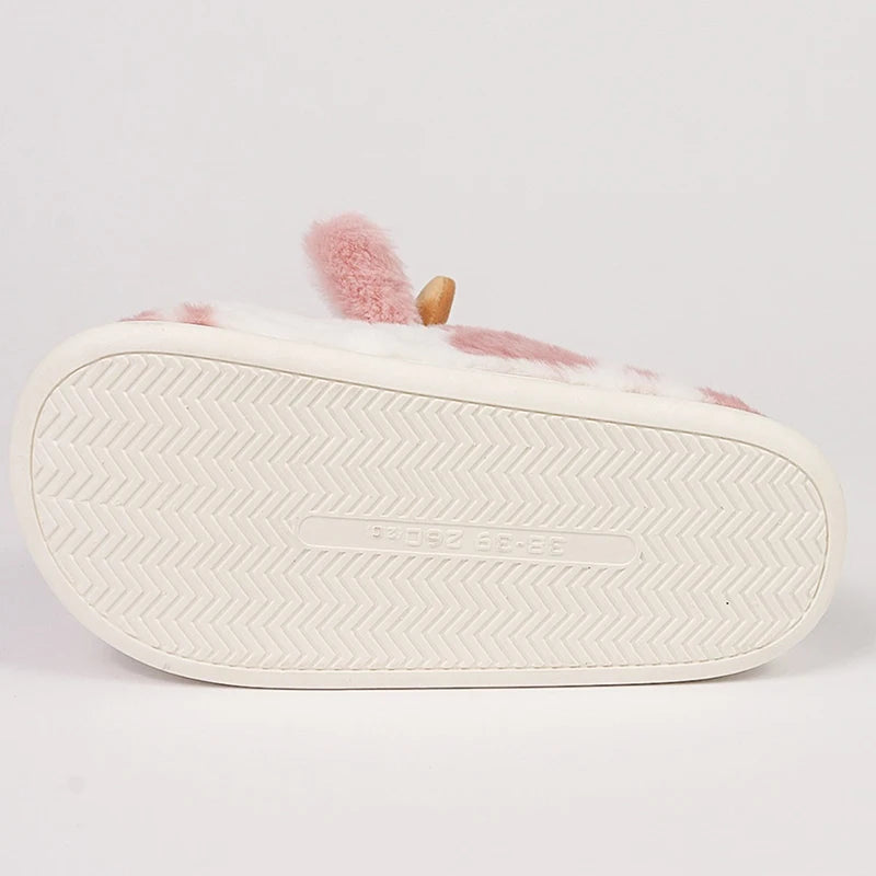 🐄 Moozy Plush Slippers – Quirkytoes 🐾