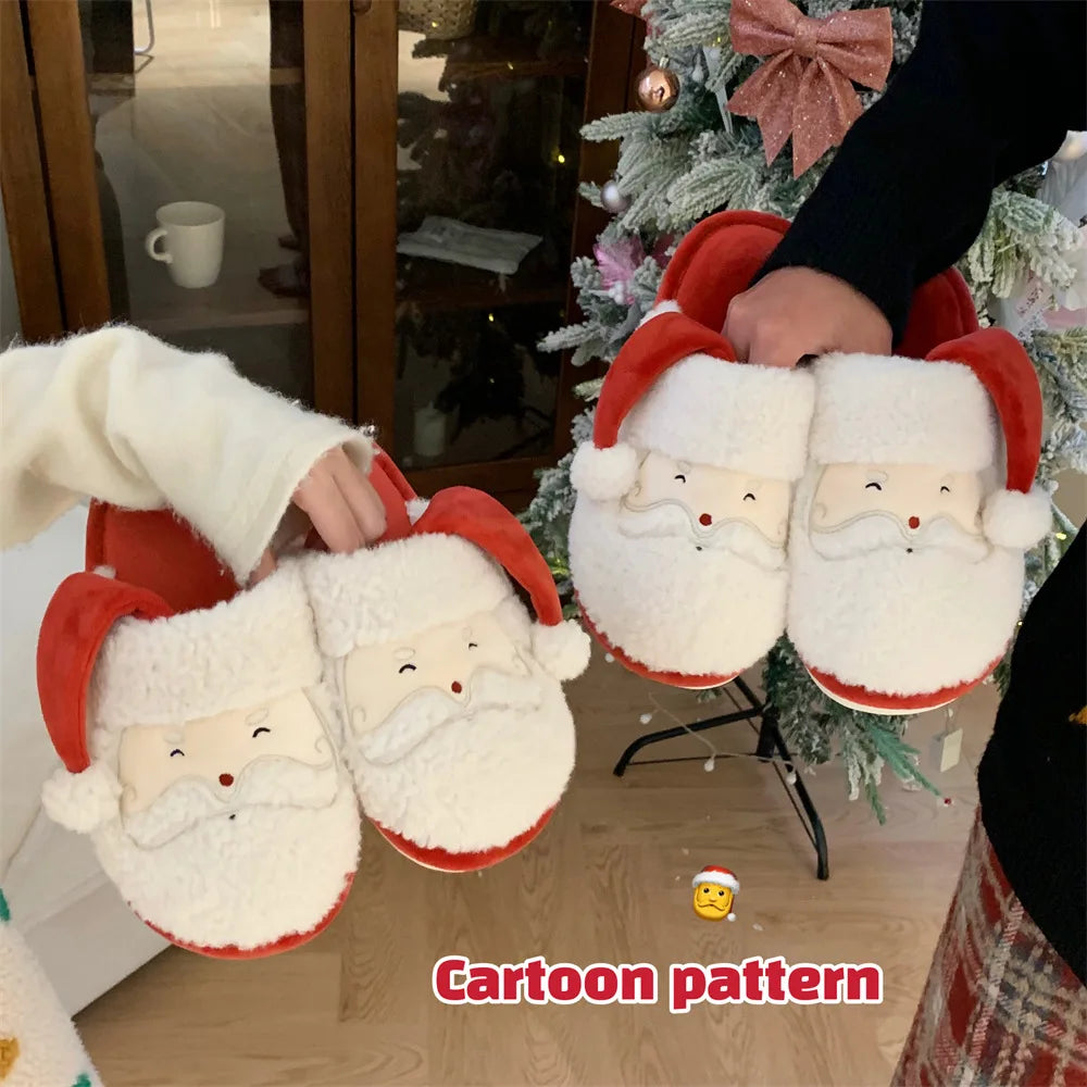 🎄 Couple Christmas Plush Slippers – Quirkytoes Edition 🎅