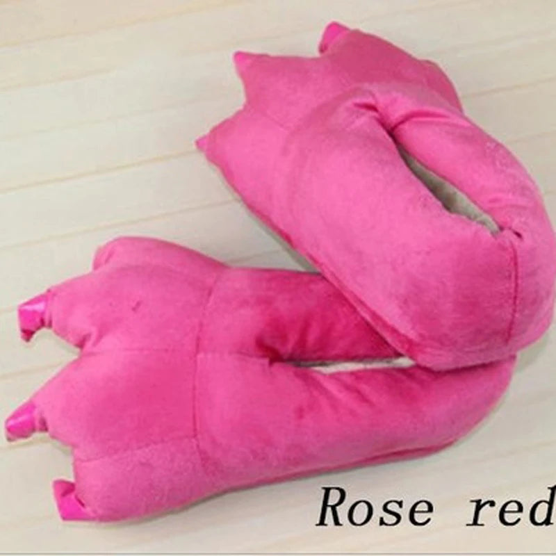 🦖 Clawzy Plush Slippers – Quirkytoes 🐾
