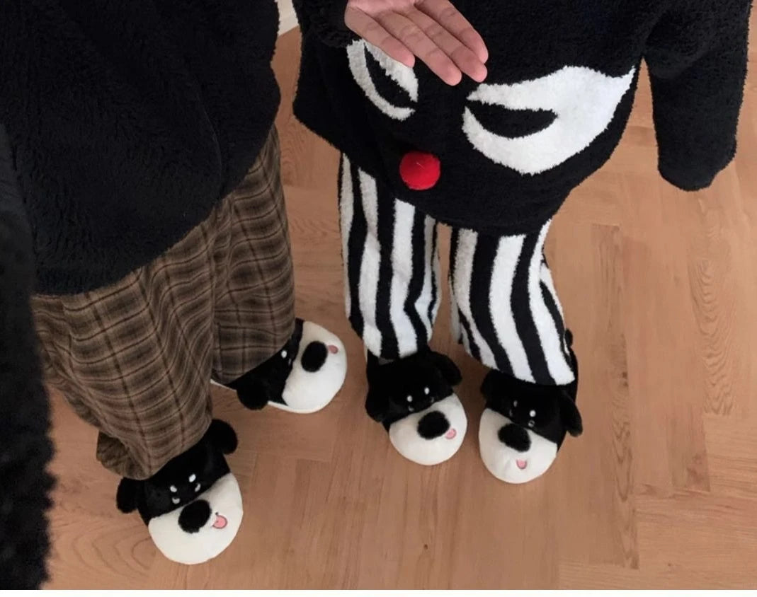 🐶💞 Cartoon Dog Fluffy Slippers – Quirkytoes Edition 🐾