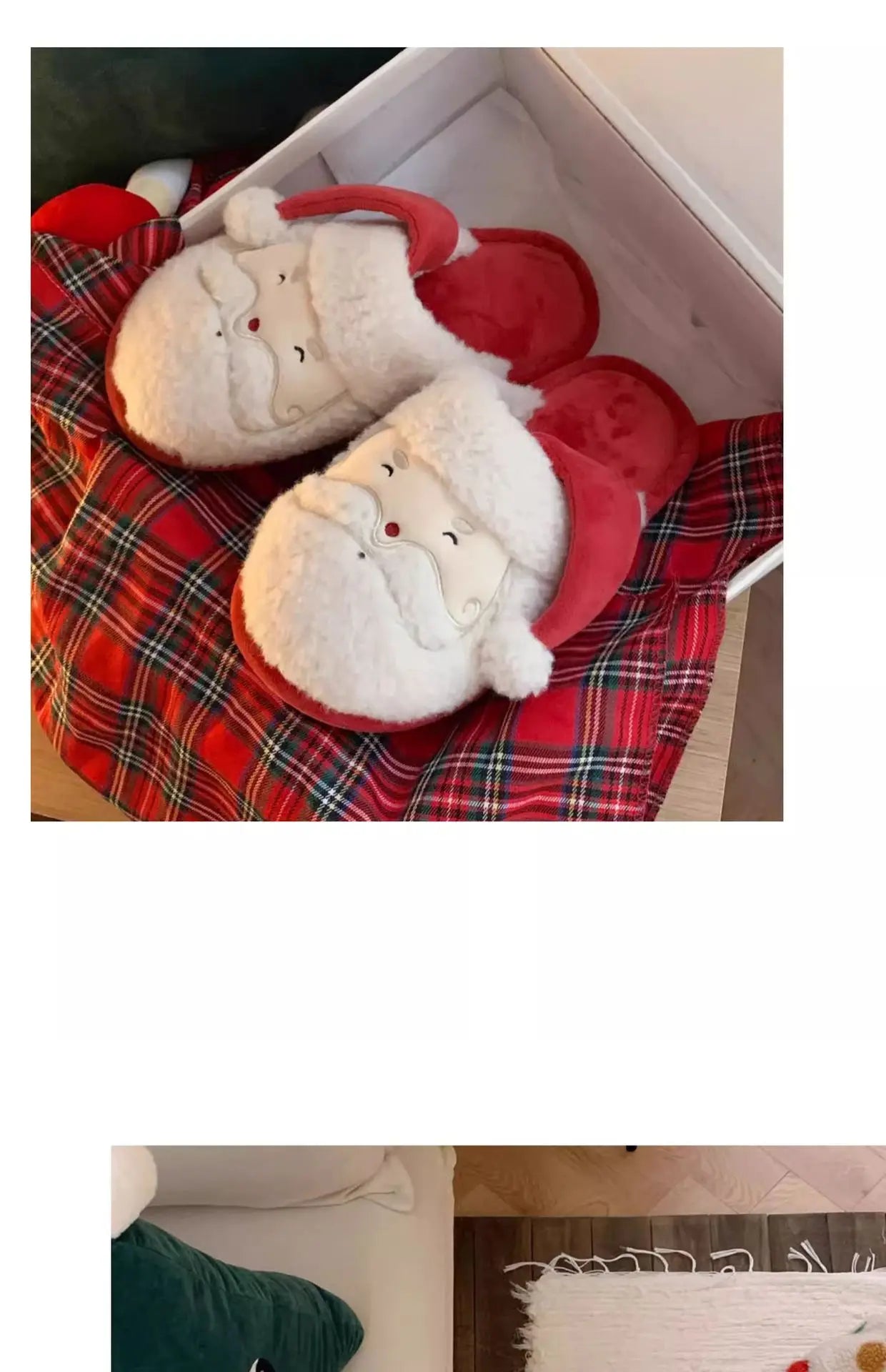 🎄 Couple Christmas Plush Slippers – Quirkytoes Edition 🎅