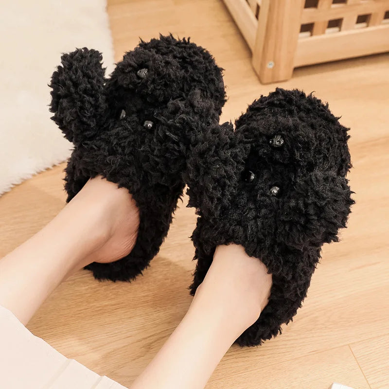 🐶 PupPaws Plush Slippers – Quirkytoes 🐾