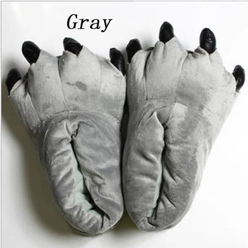 🦖 Clawzy Plush Slippers – Quirkytoes 🐾