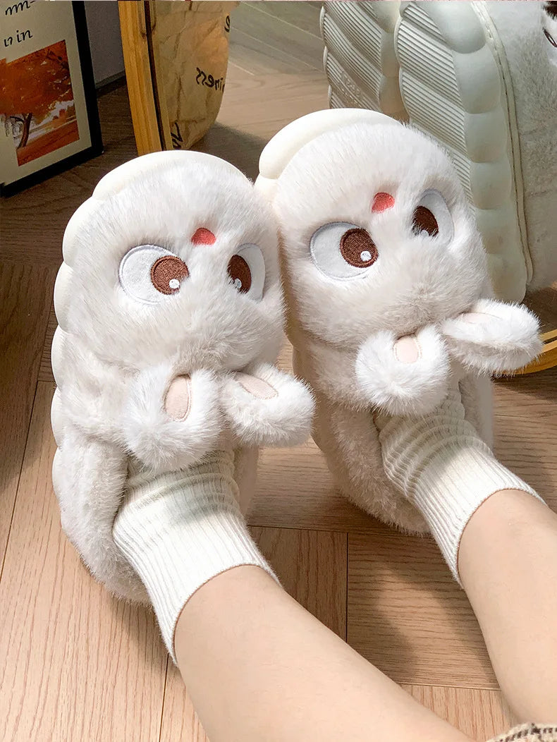 🧸 Fluffies Cotton Slippers – Quirkytoes 💛