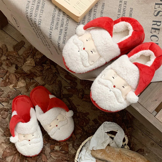 🎄 Couple Christmas Plush Slippers – Quirkytoes Edition 🎅