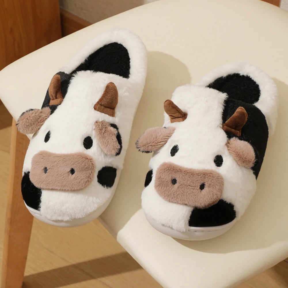 🐄 MooMates Plush Slippers – Quirkytoes 🐾
