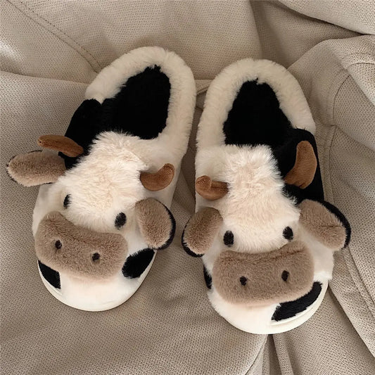 🐄 MooMates Plush Slippers – Quirkytoes 🐾