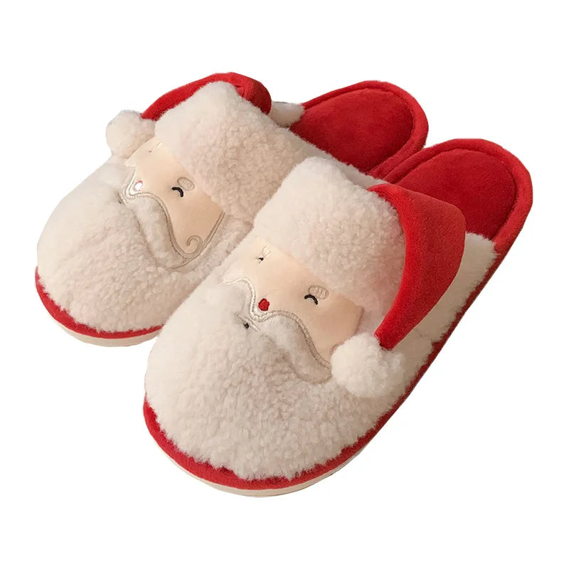 🎄 Couple Christmas Plush Slippers – Quirkytoes Edition 🎅