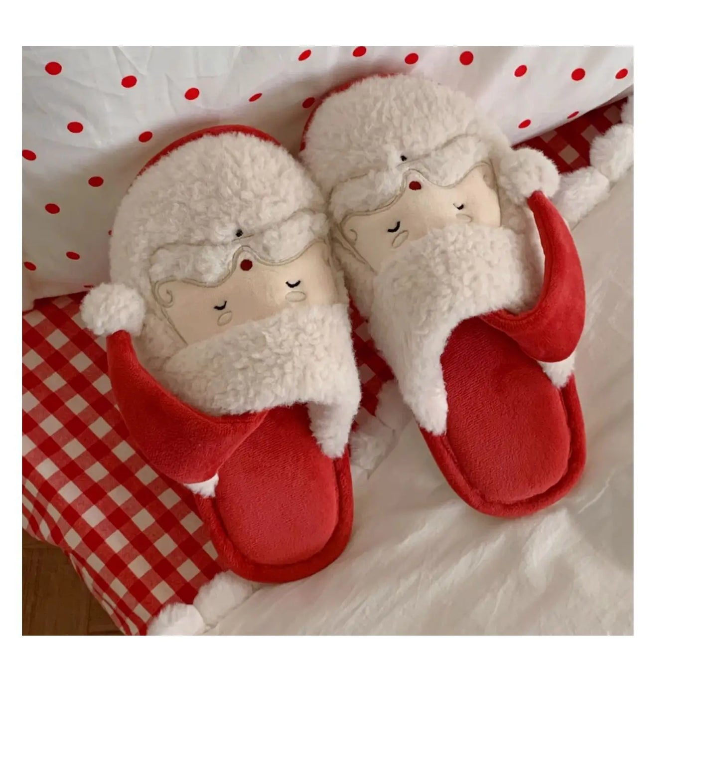 🎄 Couple Christmas Plush Slippers – Quirkytoes Edition 🎅