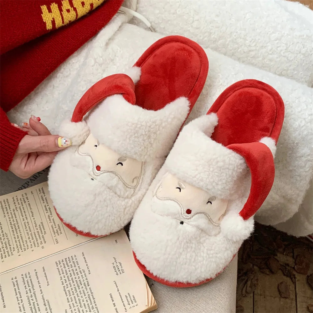 🎄 Couple Christmas Plush Slippers – Quirkytoes Edition 🎅