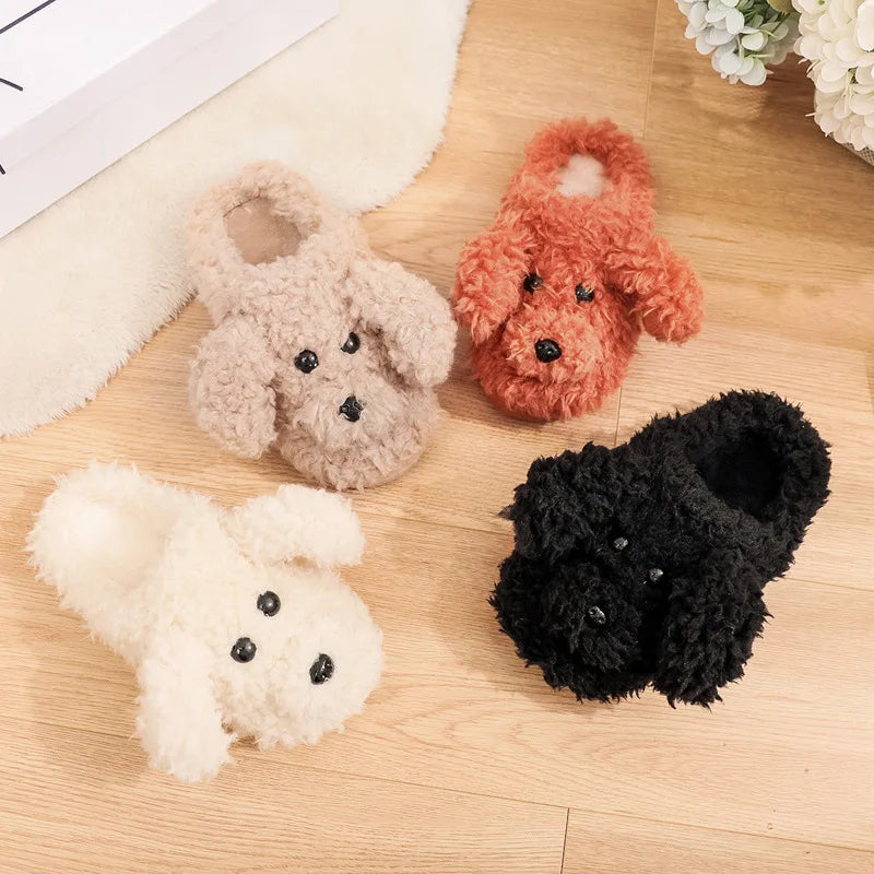 🐶 PupPaws Plush Slippers – Quirkytoes 🐾