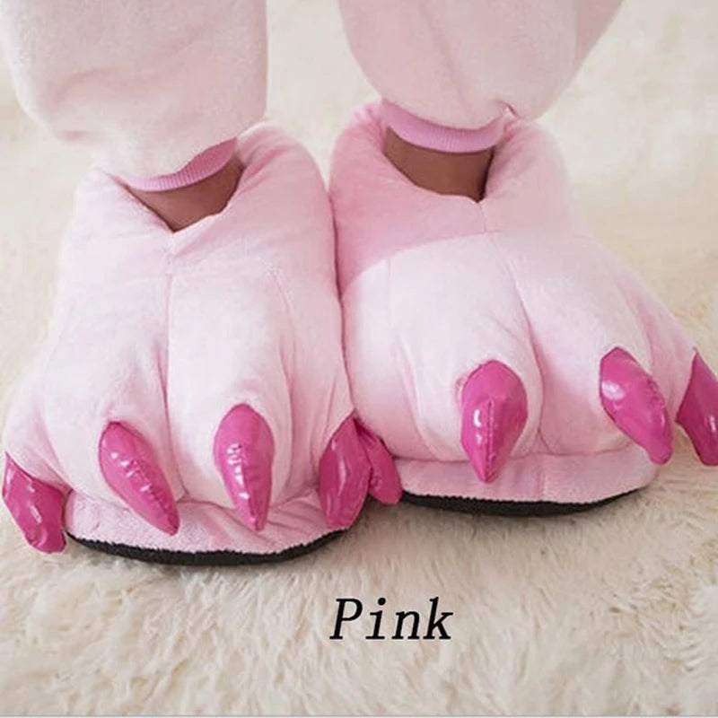 🦖 Clawzy Plush Slippers – Quirkytoes 🐾