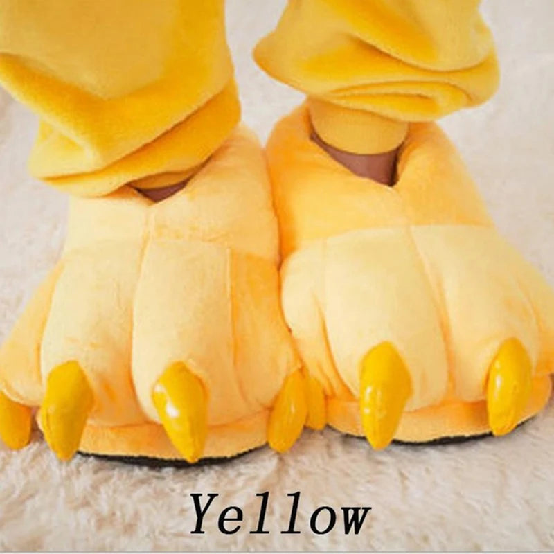 🦖 Clawzy Plush Slippers – Quirkytoes 🐾