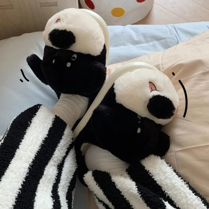 🐶💞 Cartoon Dog Fluffy Slippers – Quirkytoes Edition 🐾