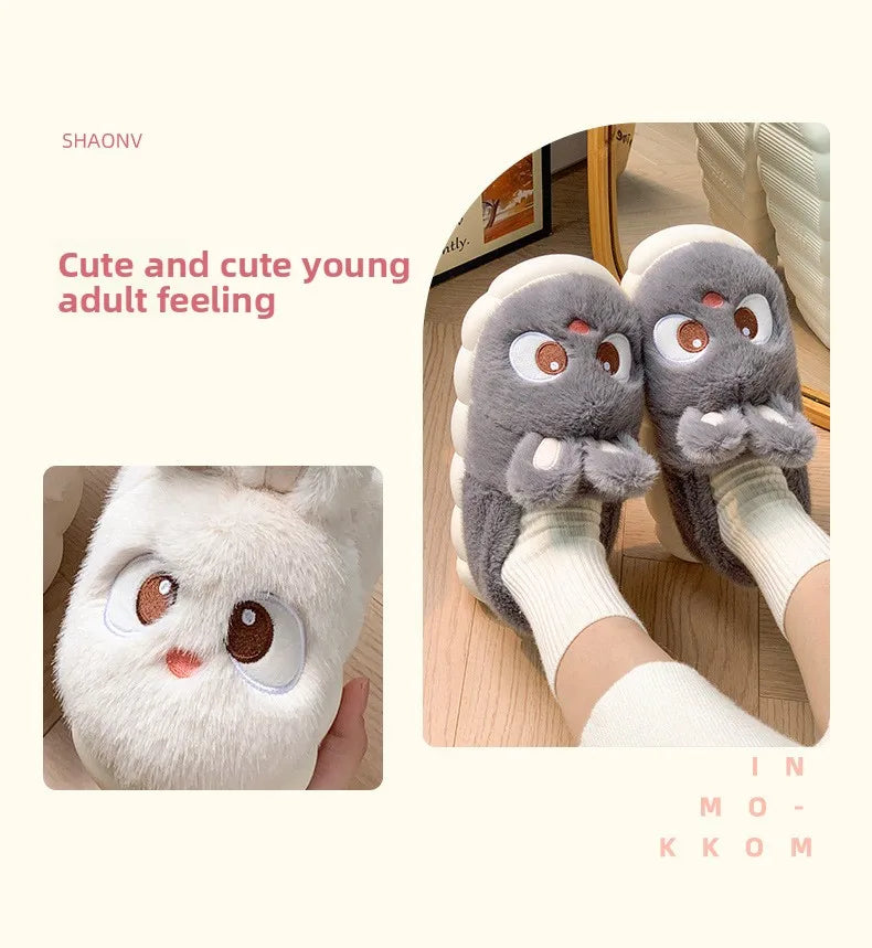 🧸 Fluffies Cotton Slippers – Quirkytoes 💛