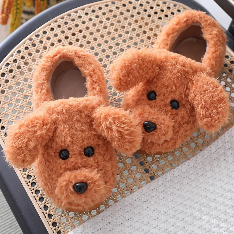 🐶 PupPaws Plush Slippers – Quirkytoes 🐾