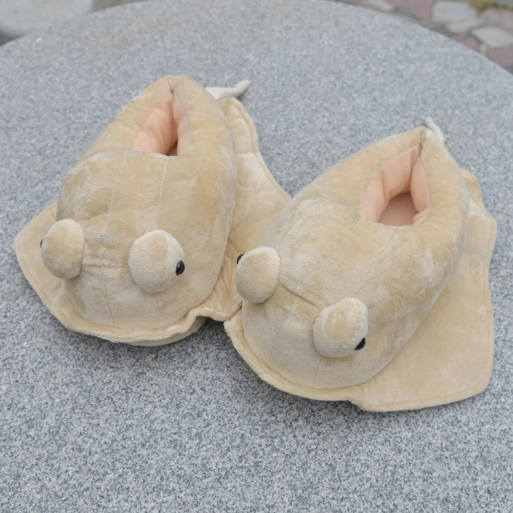 Quirkytoes Manta rays Plush Slippers 🐾